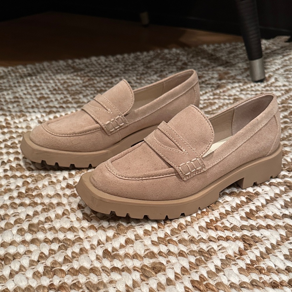 Dolce Vita Elias Dune Tan Suede Loafers